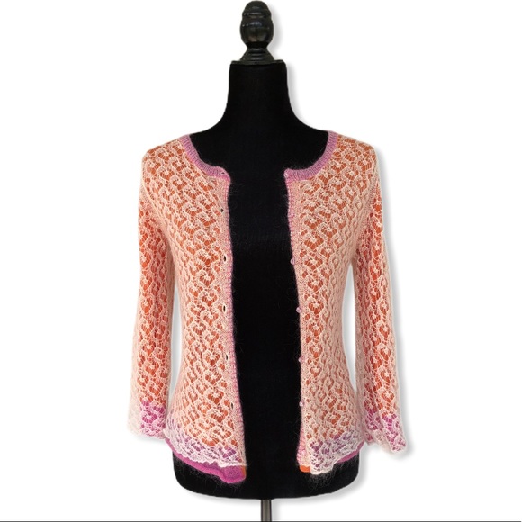 Orange Knit Overlay Cardigan | Poshmark